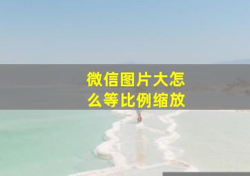 微信图片大怎么等比例缩放