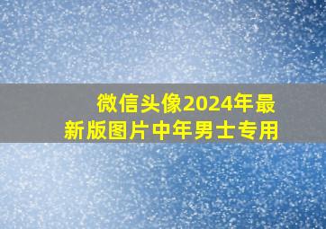 微信头像2024年最新版图片中年男士专用