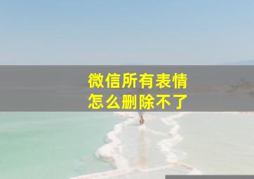 微信所有表情怎么删除不了