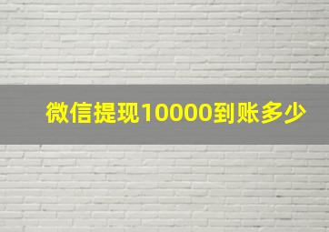 微信提现10000到账多少