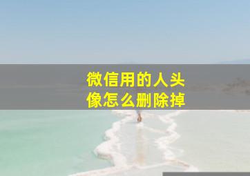 微信用的人头像怎么删除掉