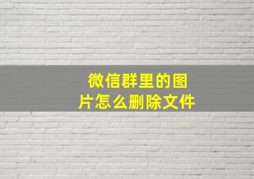 微信群里的图片怎么删除文件