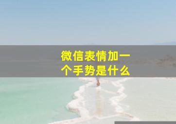 微信表情加一个手势是什么