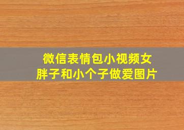 微信表情包小视频女胖子和小个子做爱图片