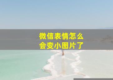 微信表情怎么会变小图片了