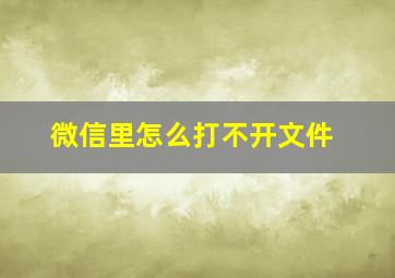 微信里怎么打不开文件