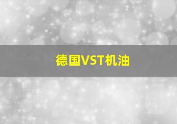 德国VST机油