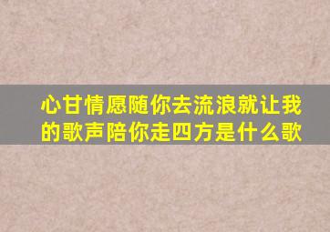 心甘情愿随你去流浪就让我的歌声陪你走四方是什么歌