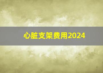 心脏支架费用2024