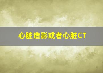 心脏造影或者心脏CT