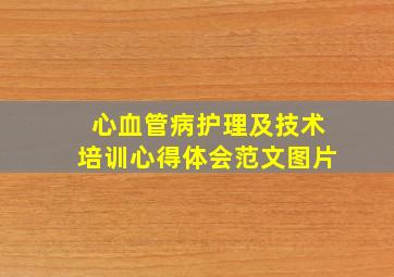 心血管病护理及技术培训心得体会范文图片