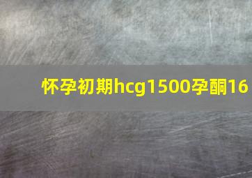 怀孕初期hcg1500孕酮16