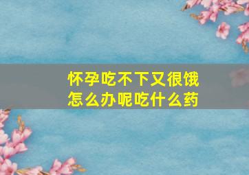 怀孕吃不下又很饿怎么办呢吃什么药