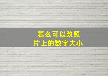 怎么可以改照片上的数字大小