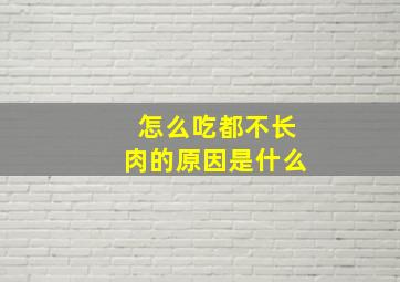 怎么吃都不长肉的原因是什么