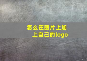 怎么在图片上加上自己的logo