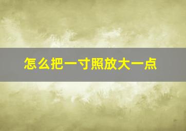 怎么把一寸照放大一点