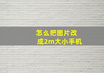 怎么把图片改成2m大小手机