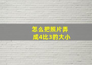 怎么把照片弄成4比3的大小