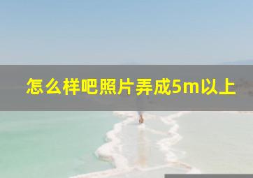 怎么样吧照片弄成5m以上