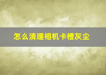 怎么清理相机卡槽灰尘