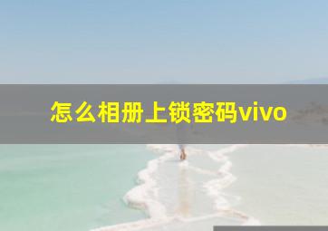 怎么相册上锁密码vivo