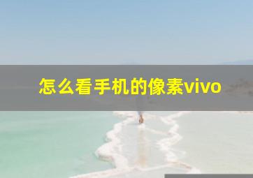 怎么看手机的像素vivo