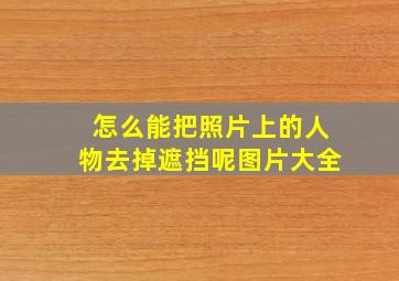 怎么能把照片上的人物去掉遮挡呢图片大全