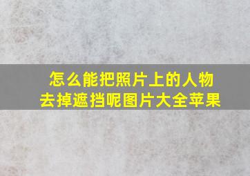 怎么能把照片上的人物去掉遮挡呢图片大全苹果