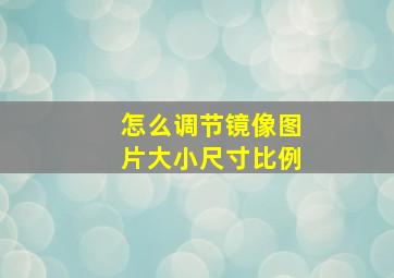 怎么调节镜像图片大小尺寸比例