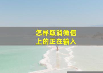 怎样取消微信上的正在输入