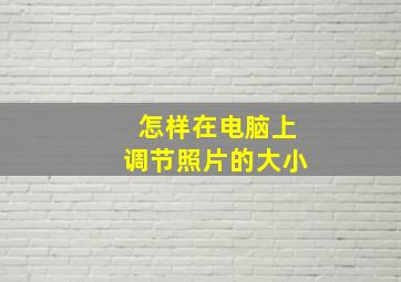 怎样在电脑上调节照片的大小