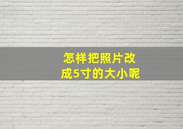 怎样把照片改成5寸的大小呢