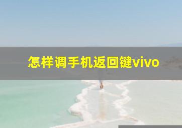 怎样调手机返回键vivo