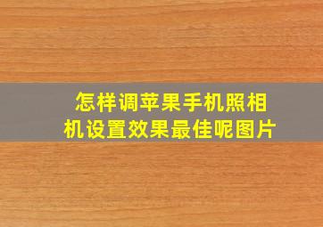 怎样调苹果手机照相机设置效果最佳呢图片