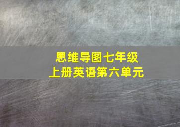 思维导图七年级上册英语第六单元