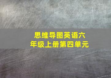 思维导图英语六年级上册第四单元