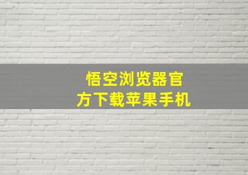 悟空浏览器官方下载苹果手机