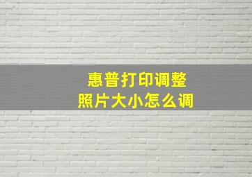 惠普打印调整照片大小怎么调