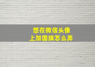 想在微信头像上加国旗怎么弄