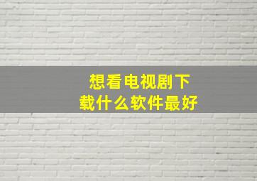 想看电视剧下载什么软件最好