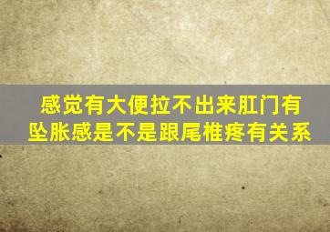 感觉有大便拉不出来肛门有坠胀感是不是跟尾椎疼有关系