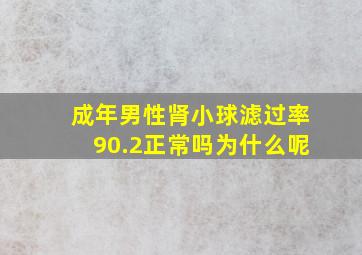 成年男性肾小球滤过率90.2正常吗为什么呢