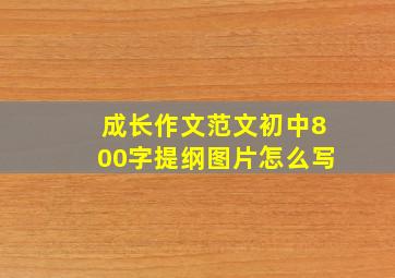 成长作文范文初中800字提纲图片怎么写