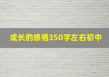 成长的感悟350字左右初中