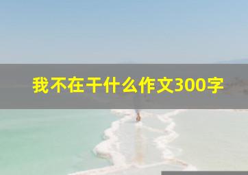 我不在干什么作文300字