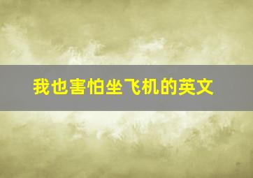 我也害怕坐飞机的英文