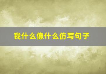 我什么像什么仿写句子