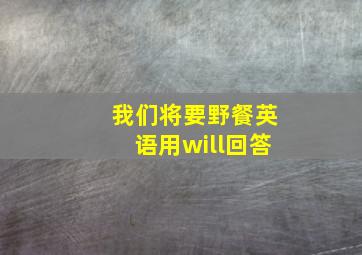 我们将要野餐英语用will回答