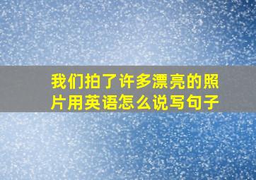 我们拍了许多漂亮的照片用英语怎么说写句子